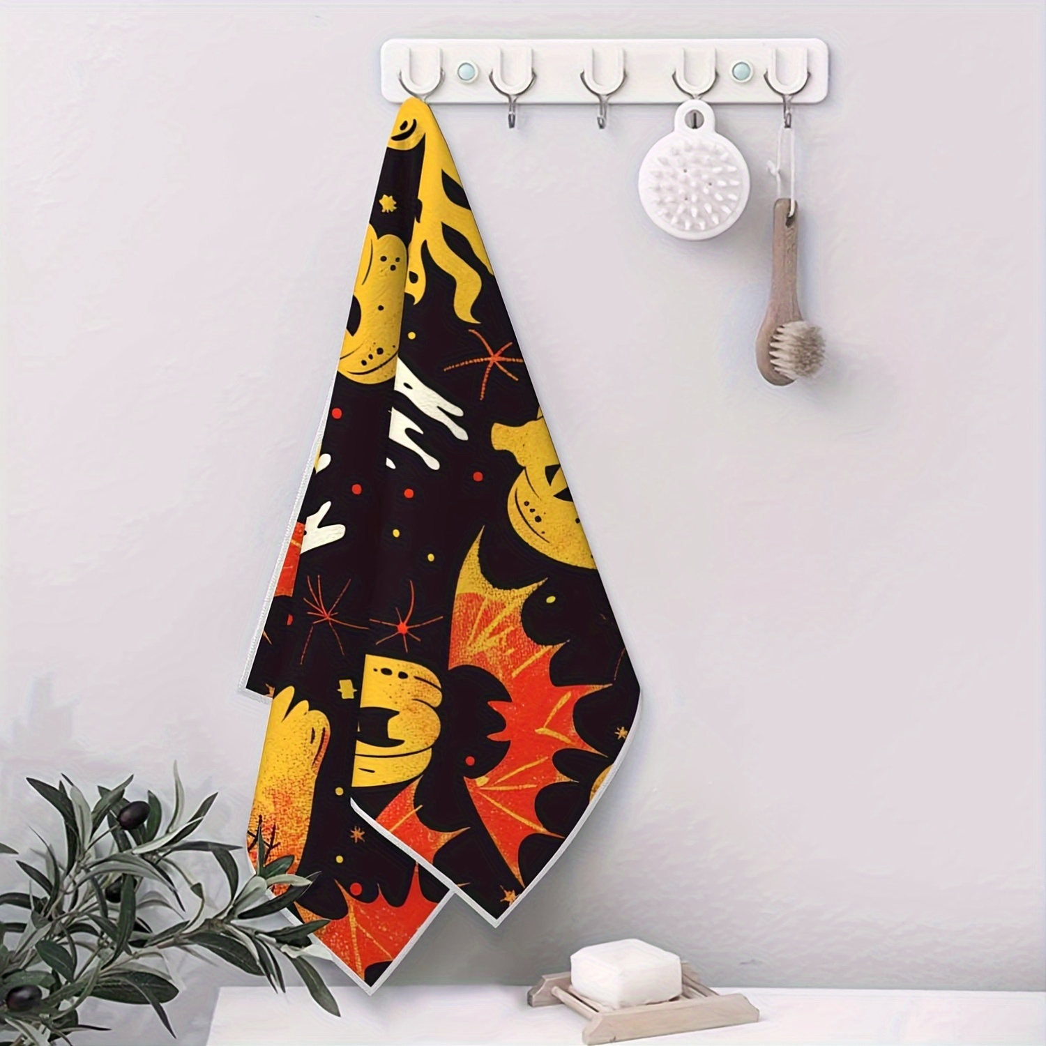 2 Stück Halloween Geschirrtücher Aus Mikrofaser - 40x60 Cm Mit Kürbis & Geistern, Saugstark & Dekorativ