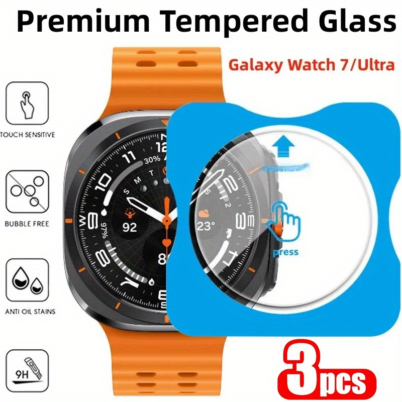 E-shop 3er- Displayschutzfolien für Galaxy Watch Ultra 47mm, Galaxy Watch 7 40mm 44mm Schutzglas, gehärtetes Glas Material, schützt Ihren