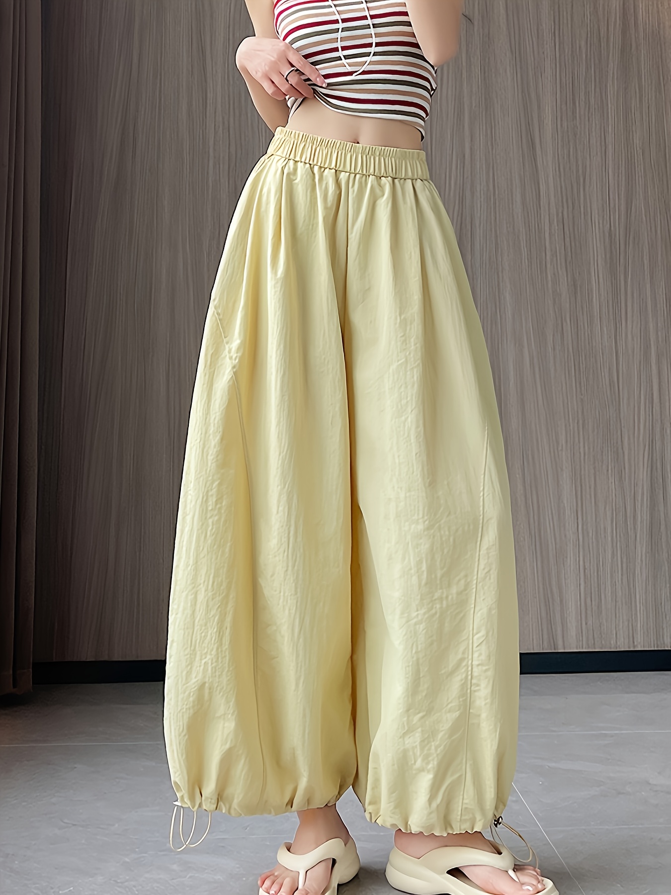 【BAON】[unisex] Wheden Summer Pintuck Balloon Wide Pants BAON】[unisex] Chemed String Cotton Pintuck Balloon Pants