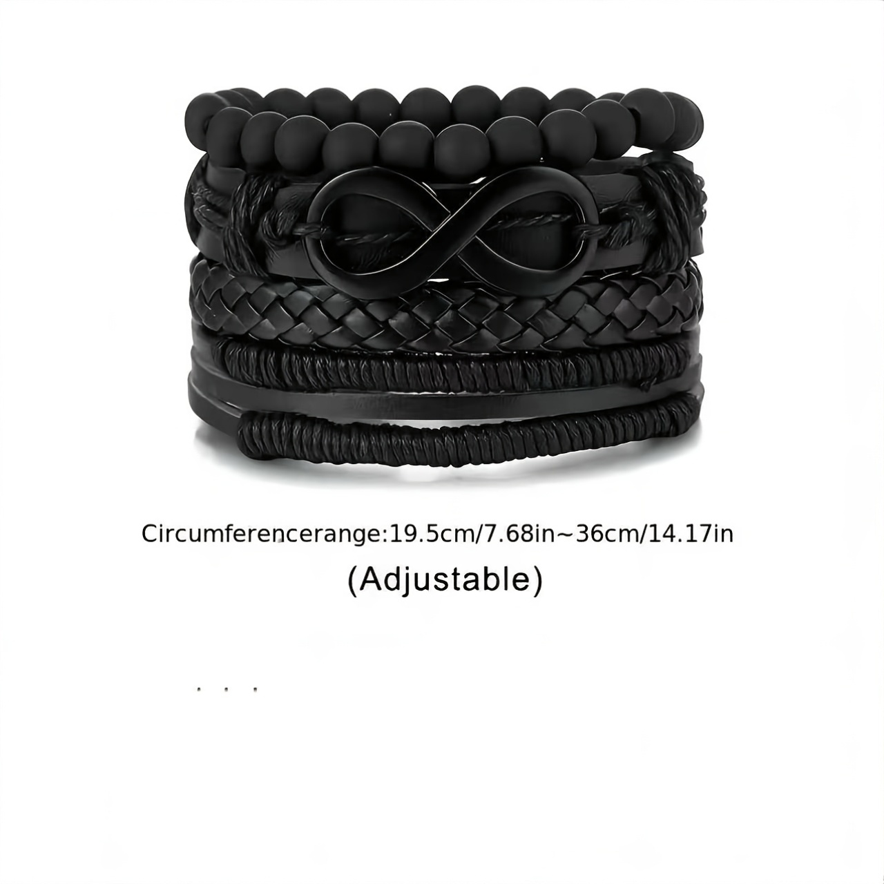 3/12pcs Retro Style Men's Stackable Bracelets Set