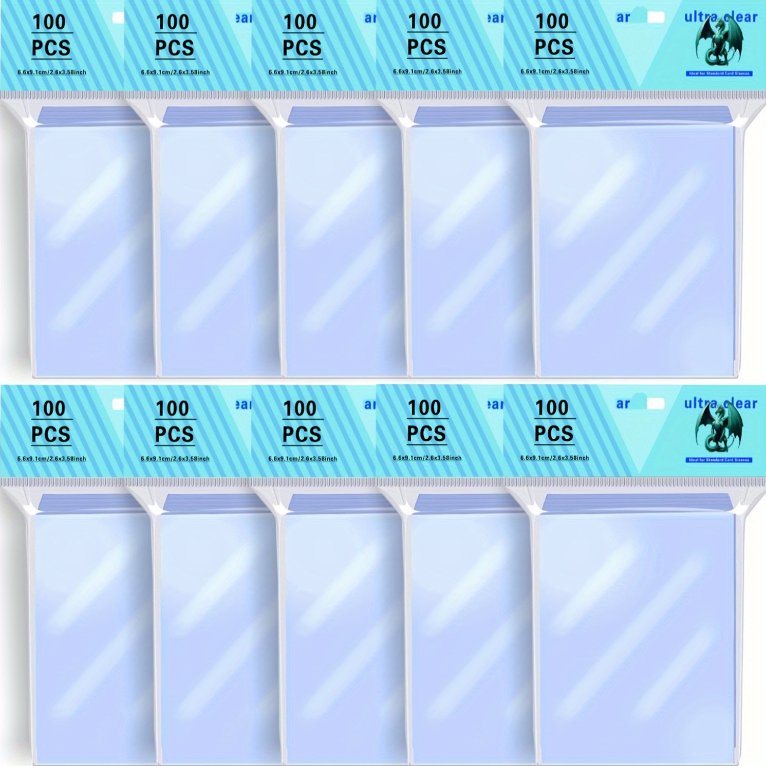 1000 count sleeves, 2.5" x 3.5" standard cards, collecting game baseball  sports protective card sleeves. | Today's Deals | Temu