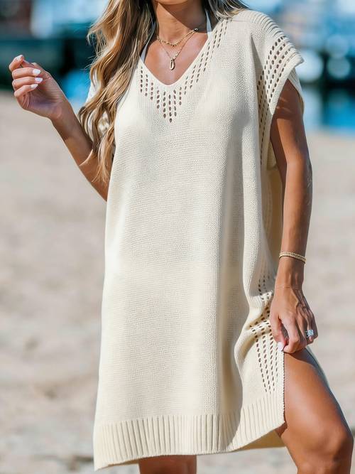 Artikelbild damen strandhose strand cover-up hollow badeanzug sonnenschutz shirt