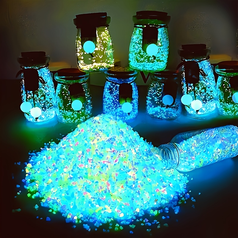 TEMU 250g/0.551lb, Glowing Stone Is 0.2 In, Sunlight Stones Glow In The Dark, Random Color - Suitable For Handicrafts, Fish Tanks, Gardens, And Home
