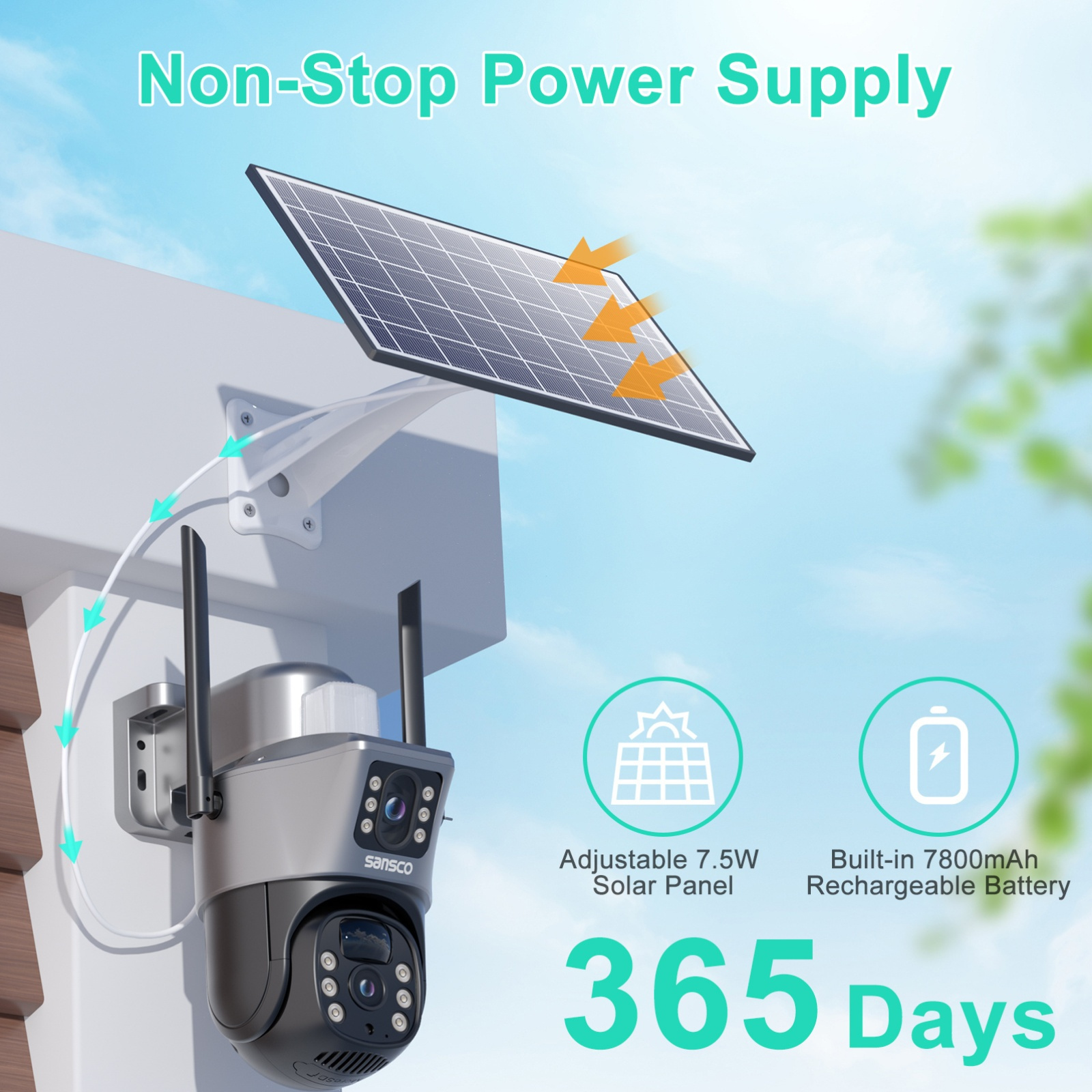 TMEZON Cámara De Seguridad Celular 4G LTE Inalámbrica Alimentada Por