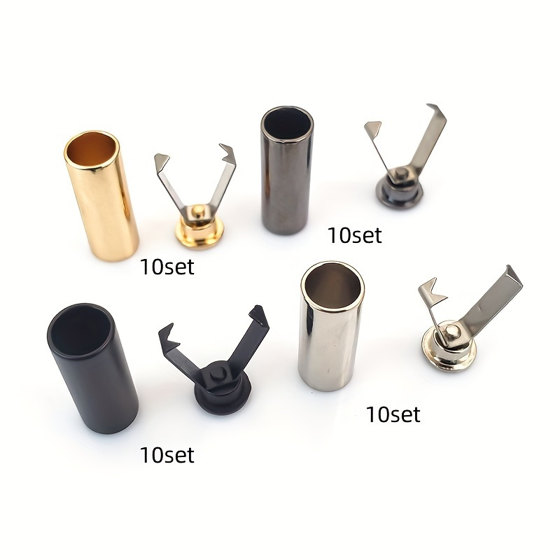 Image of 40pcs 20 Pairs Rope Ends Metal, 4 Kinds Of Color Rope End Pieces Metal High-quality Alloy Rope Locks Metal Rope Ends Metal Shoelace Hoodie Repair Shoelaces