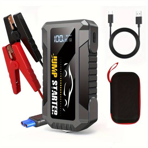 7000a portable car jump starter only 7000a car jump starter with air pump jump battery to 10 or 8 5l with portable charger emergency led light high capacity power bank