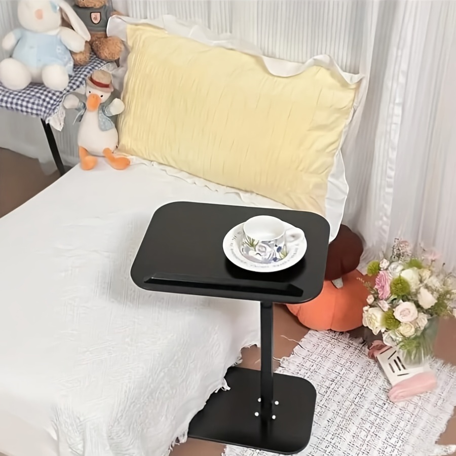 c shaped adjustable side table foldable modern mobile side table with height adjustment 360 rotation durable construction suitable for bedrooms living rooms offices