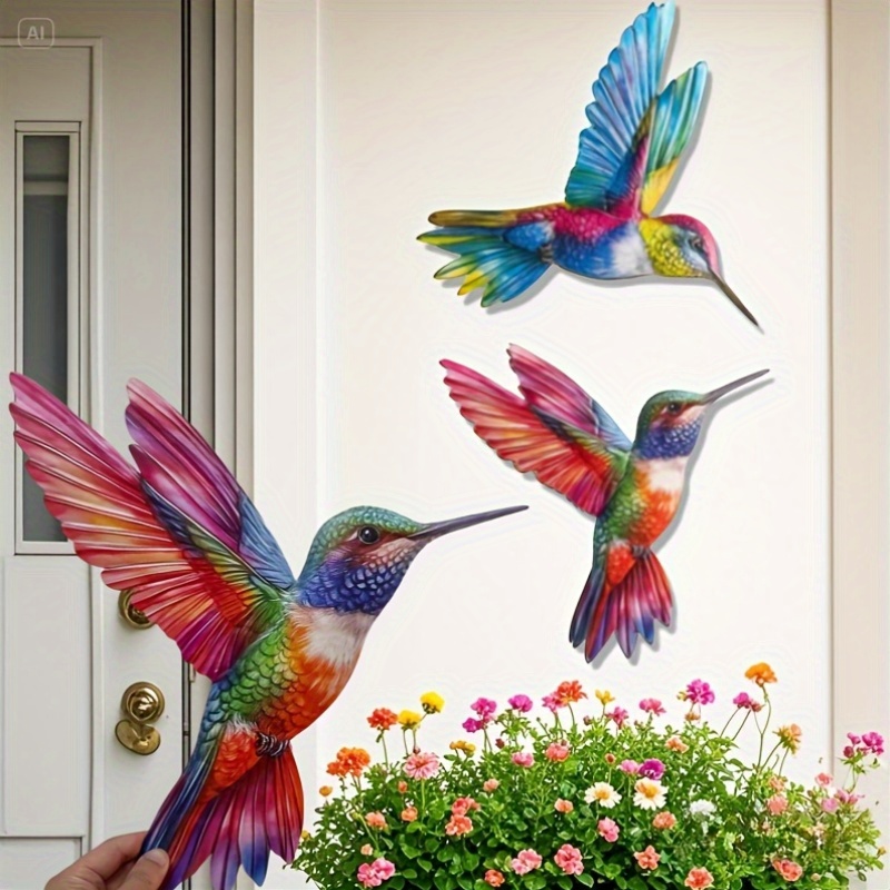 metal hummingbird wall art sold on Temu United States