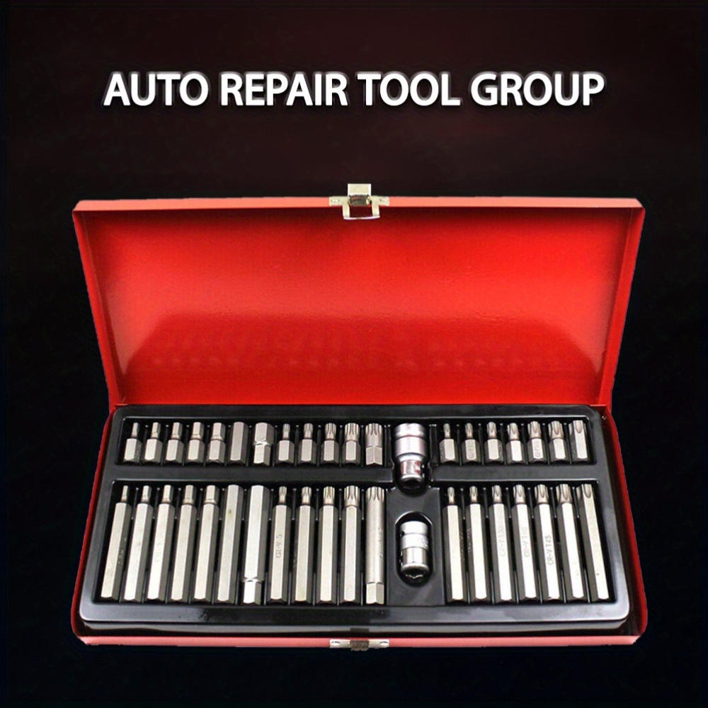 40-Piece Hexagonal Auto Repair Tool Set with Screwdrivers