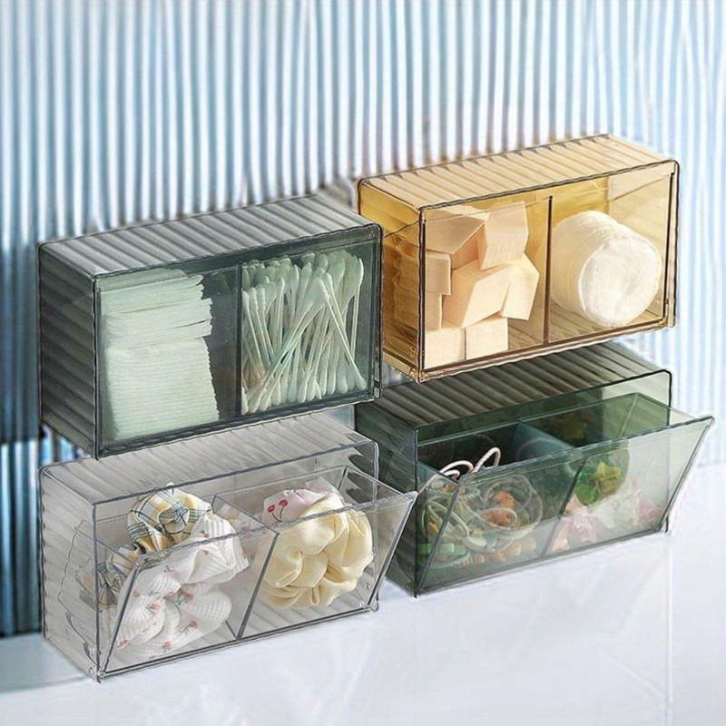 Wall-Mounted Plastic Bathroom Storage Organizer