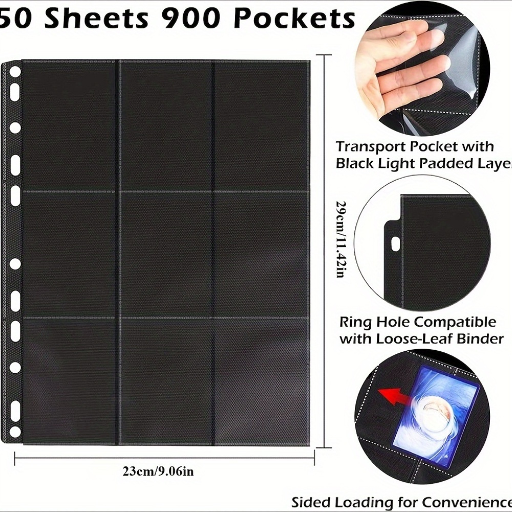 card holder sleeves for binder Legendary Protectors Toploader Binder, Holds 216 Toploaders, 9 Pocket,