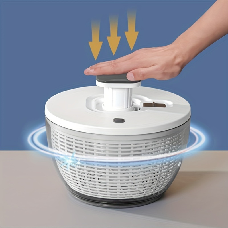 

Wape Large Capacity Multifunctional Manual Salad Spinner, Kitchen Press Vegetables And Fruits Dehydrator, Ps Food Contact Safe Material, Kitchen Gadget For Draining Water