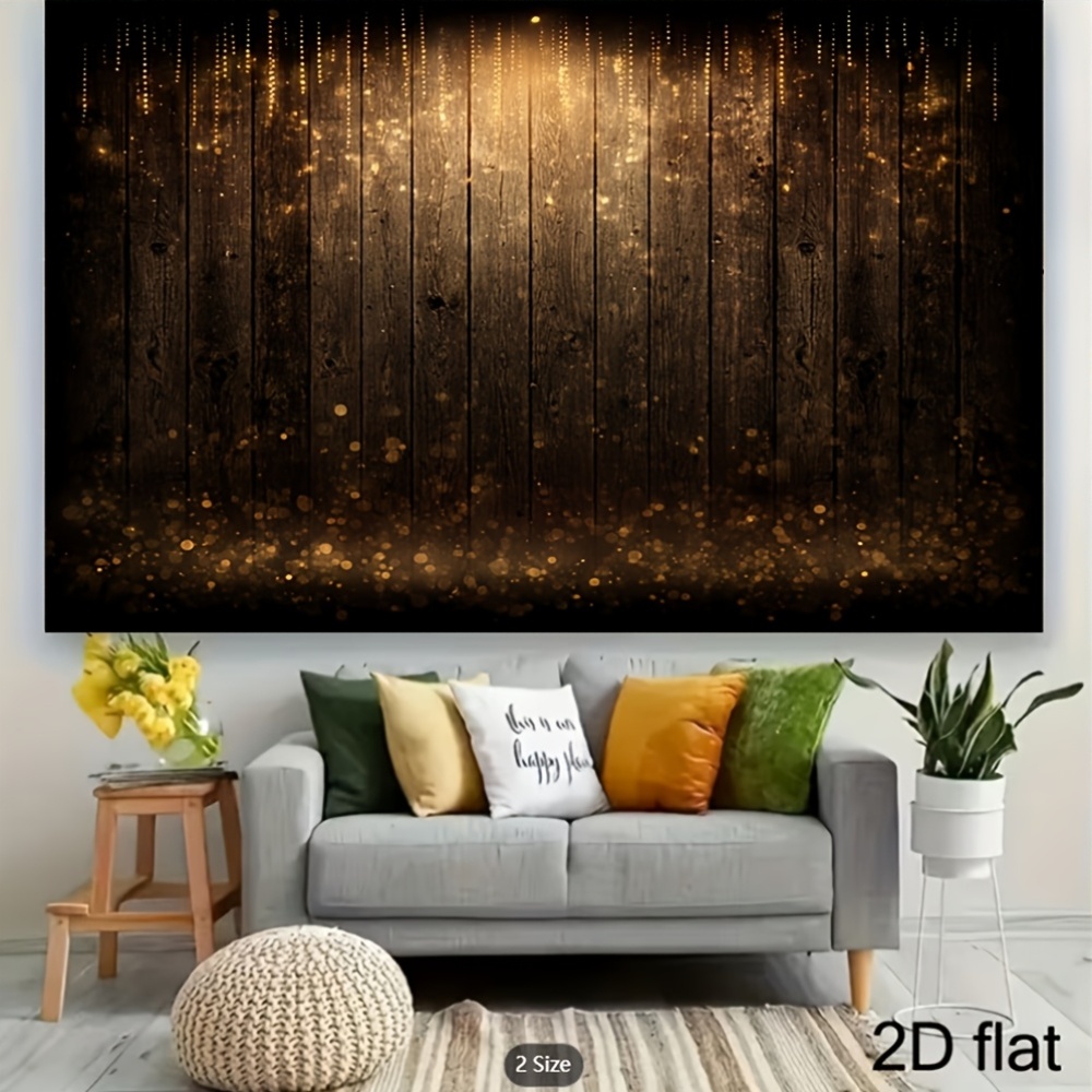 Vintage Wood Glitter Bokeh Backdrop for Photography