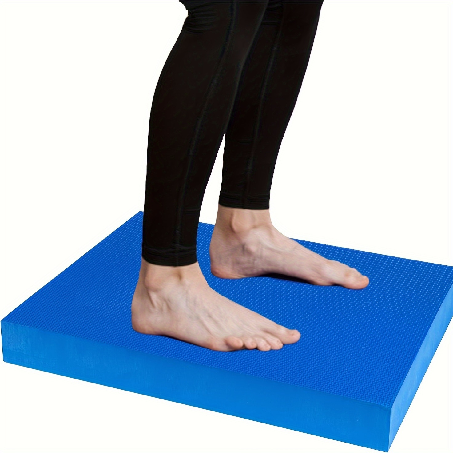 

1 TPE Balance Pad, Bleu, Couleur Unie, Mousse Haute , Antidérapant, pour Fitness, Yoga, Entraînement de Stabilité, Exercices de Base