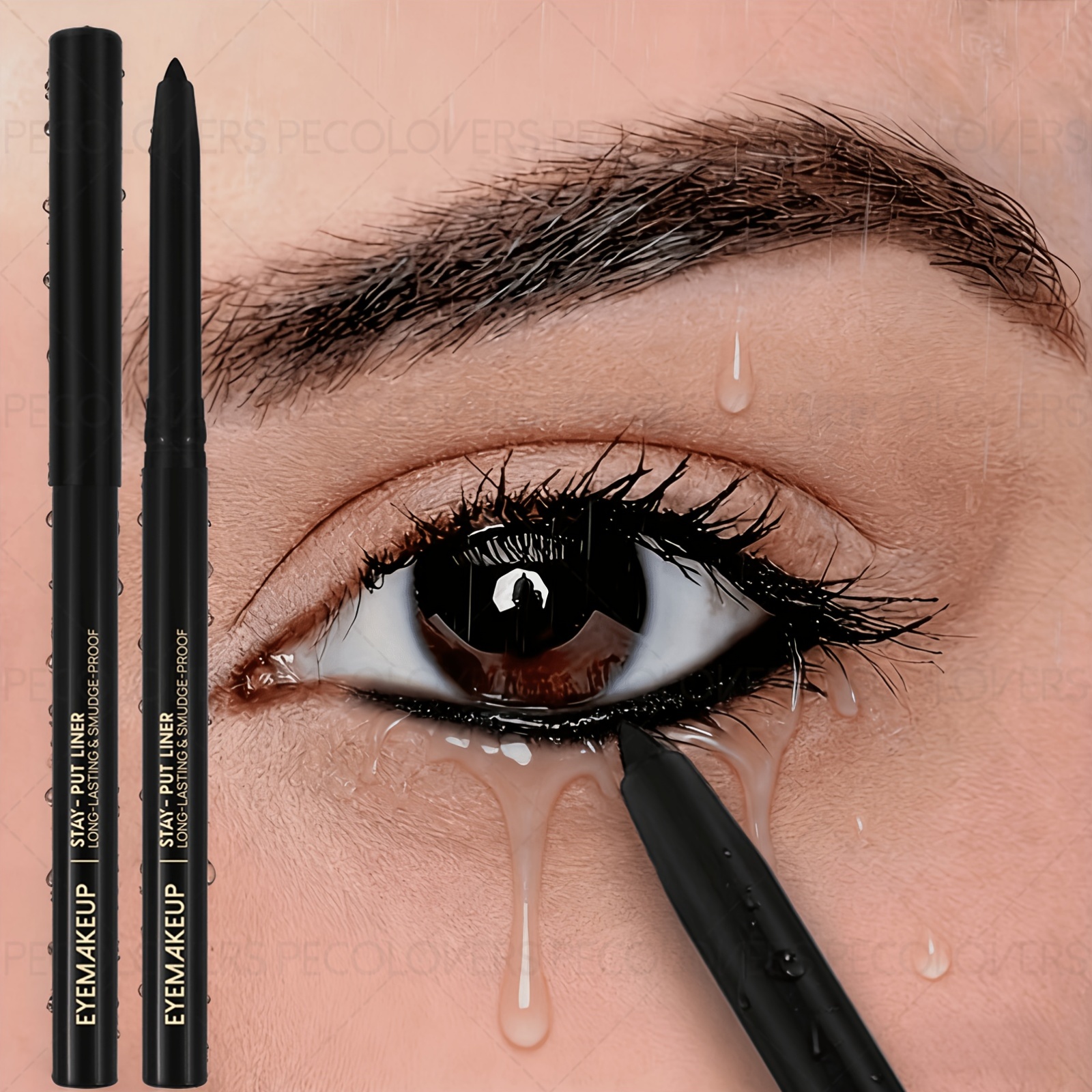 1pc waterproof sweatproof black eyeliner creamy texture long lasting smudge proof precise application natural makeup look create   rich eye makeup a   essential