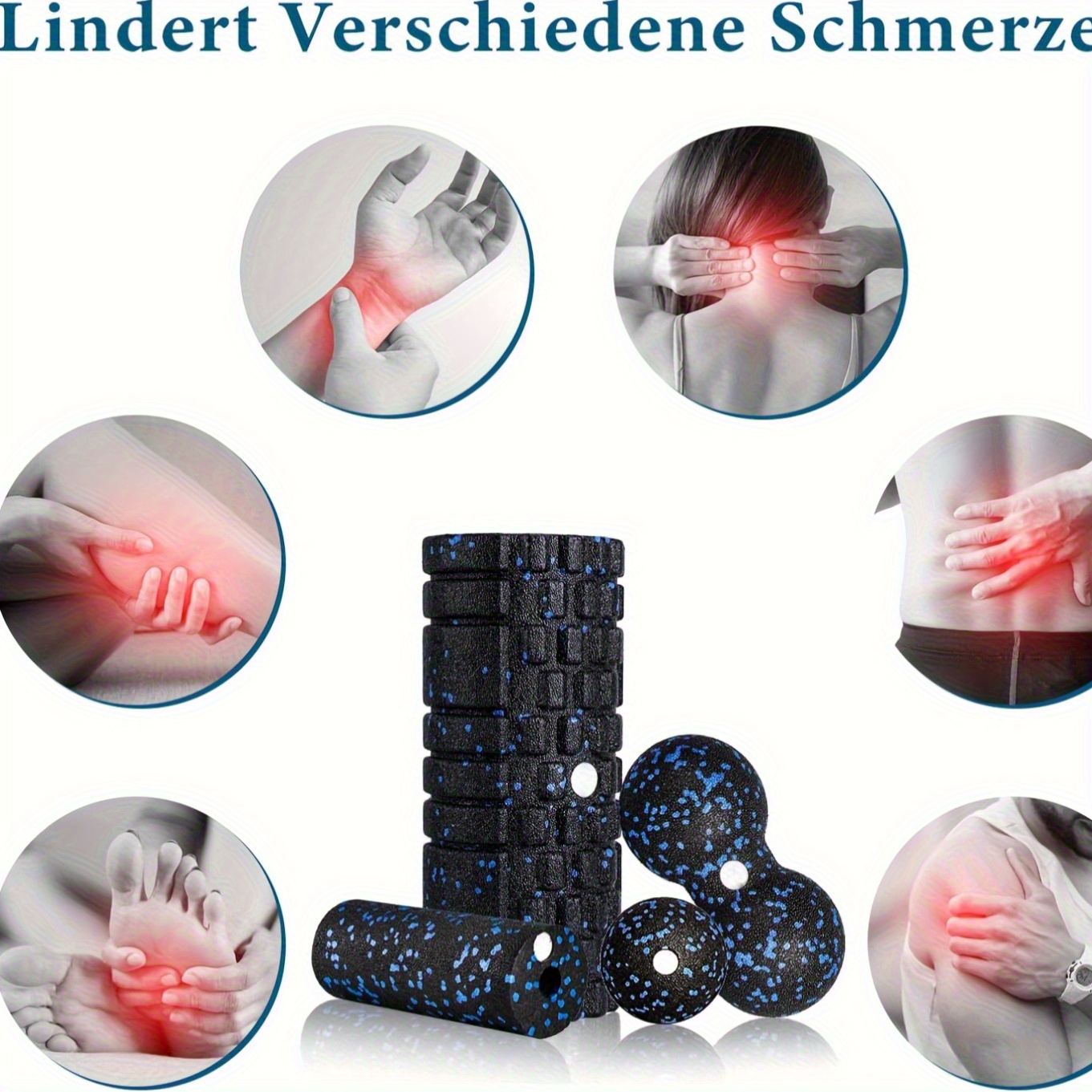 Blackroll Ball Mini Faszienrolle & Massageball Set - Klein, Rot, Für Füße, Rücken, Nacken Selbstmassage Für Muskeln