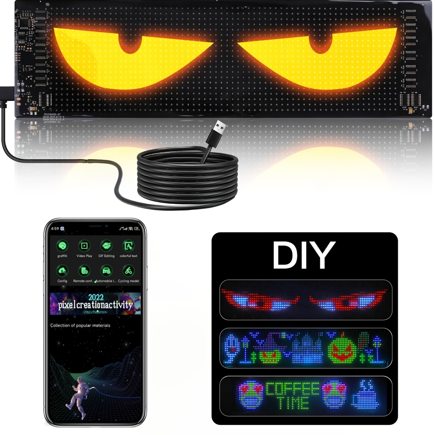 led pixel sold on Temu United States