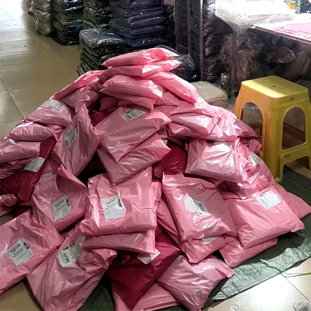 200pcs   rosa niña     color material de embalaje   de avión bolsa autoadhesiva de embalaje logístico engrosado