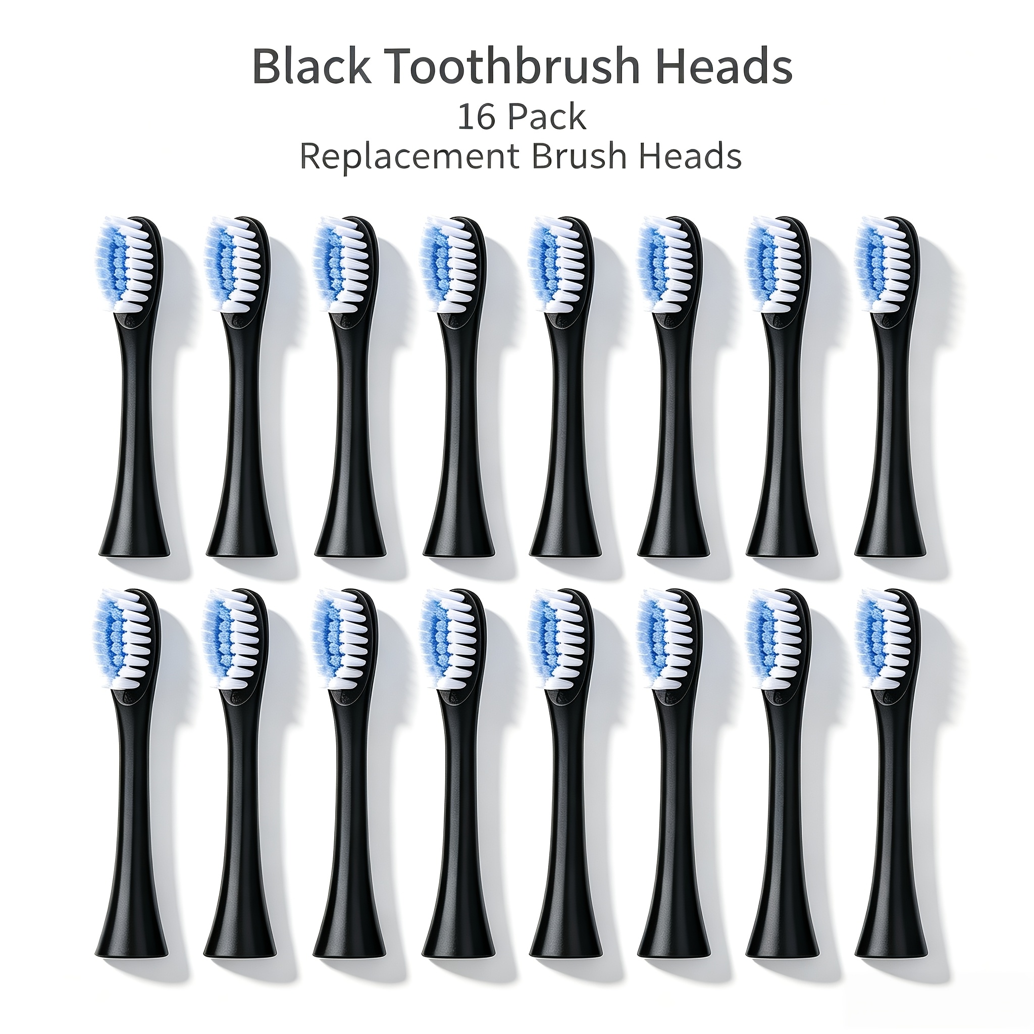 16pcs Electric Toothbrush Soft Bristle Replacement Brush Heads Suitable For Home/school/camping Cleaning Care Set