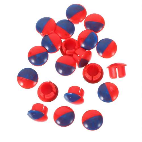 24 Red & Blue Half Moon Tap Stickers – Hot And Cold Vinyl Decals For Kitchen Or Bathroom