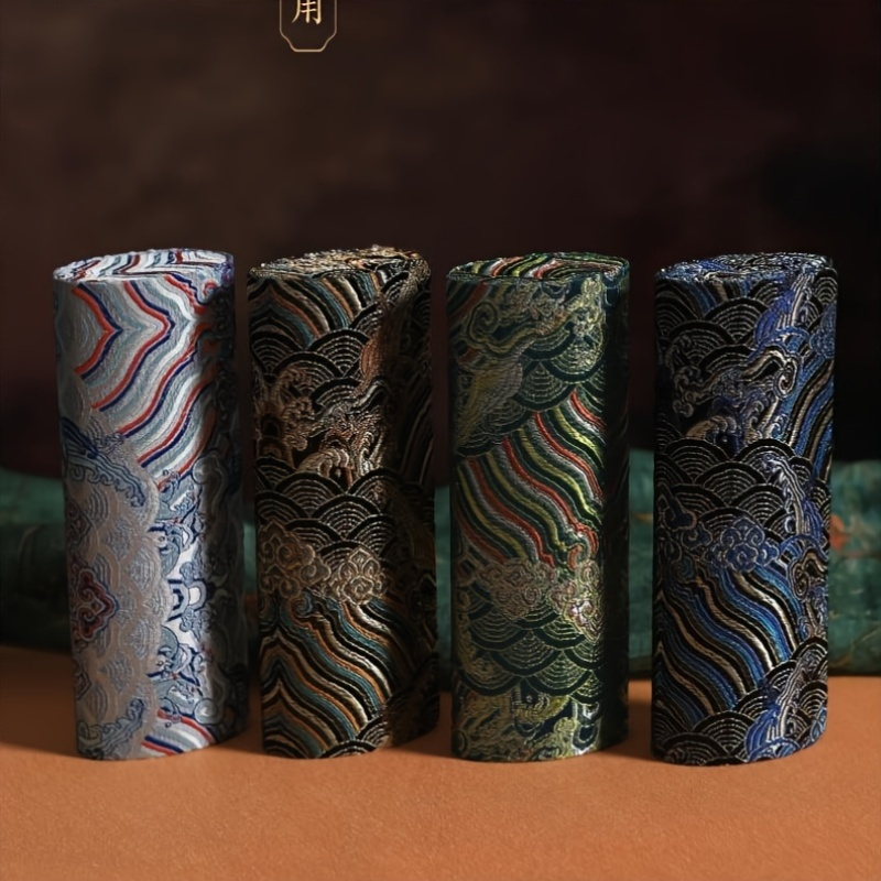 semi hard glasses case elegant vintage brocade design glasses storage holder for women men details 2