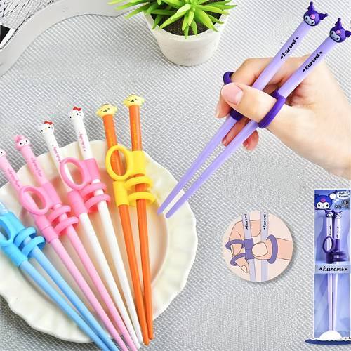 Sanrio for kuromi & for My Melody Cute Cartoon Chopsticks - Durable Polyresin, Ergonomic Design with Colorful Handles, Perfect for School, Office, or Home Use, School Stationery | Playful Design | Durable Chopsticks, Cute Chopsticks