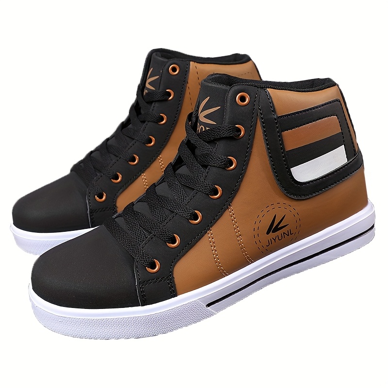 mens high top skate shoes stylish non slip sneakers for sports