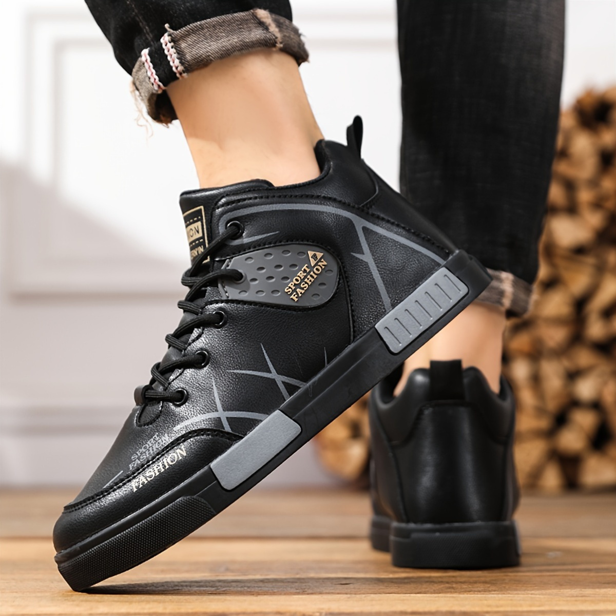 par tenis caña moda hombre zapatos deportivos Temu Colombia