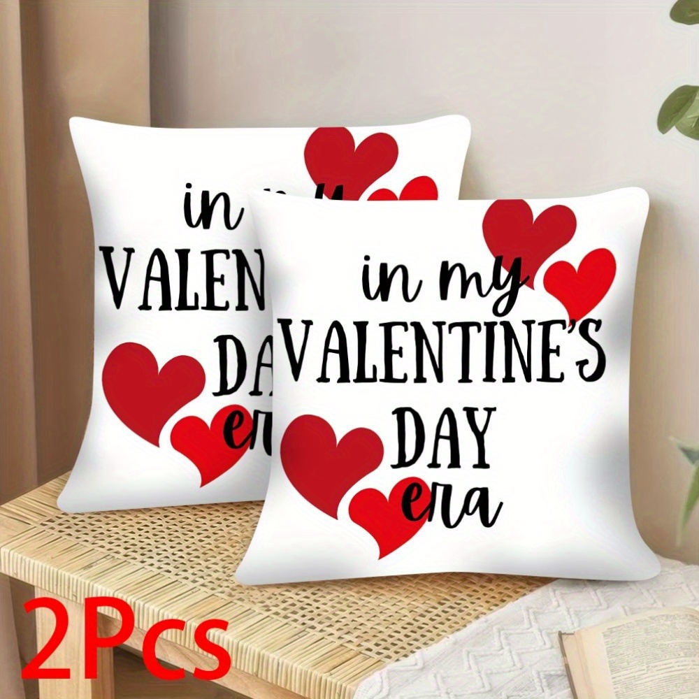 pack fundas cojines decorativos día san valentín 18x18 Temu
