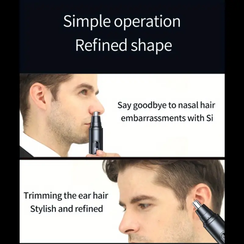 1 a6 usb rechargeable hair trimmer   facial hair removal multifunctional trimmer with   easy to clean noise reducing motor portable travel beauty tool suitable for   men and women Product details 2