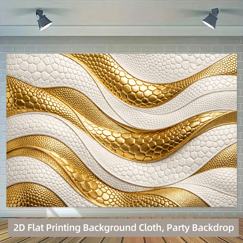 Golden And White Textured Pattern Background Cloth