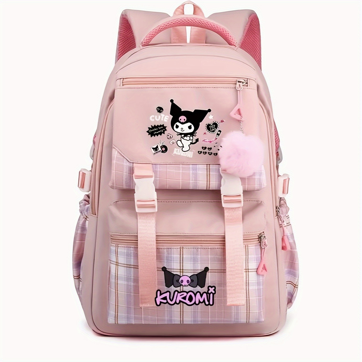 Mochila Hello Kitty Niña Mochila Infantil Kurommi - 40x30x13cm - Impermeable Con Diseño De Anime Para Niñas Kuromi Mochila
