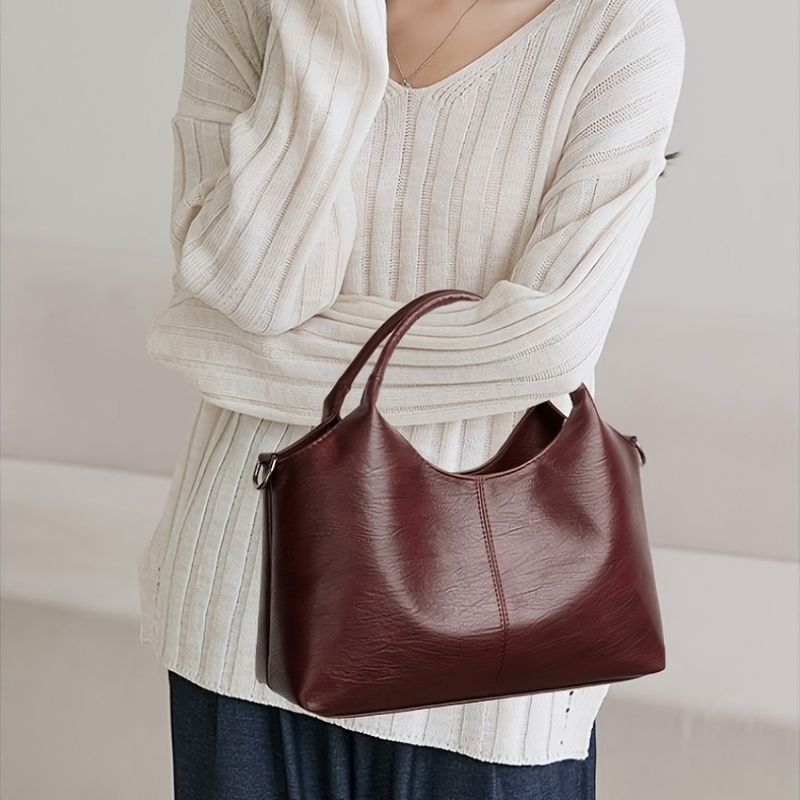 elegant dark womens shoulder bag soft material a - Temu Mauritius