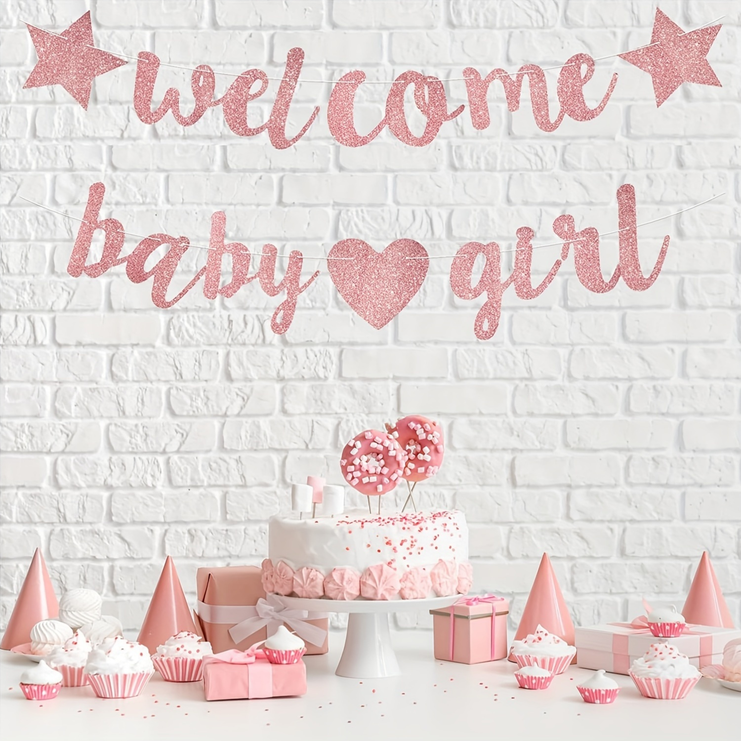 Personalisiertes Banner Zur Taufe Oder Babyparty – 2 Stück, 60x183 Cm, Mit Namen Und Foto