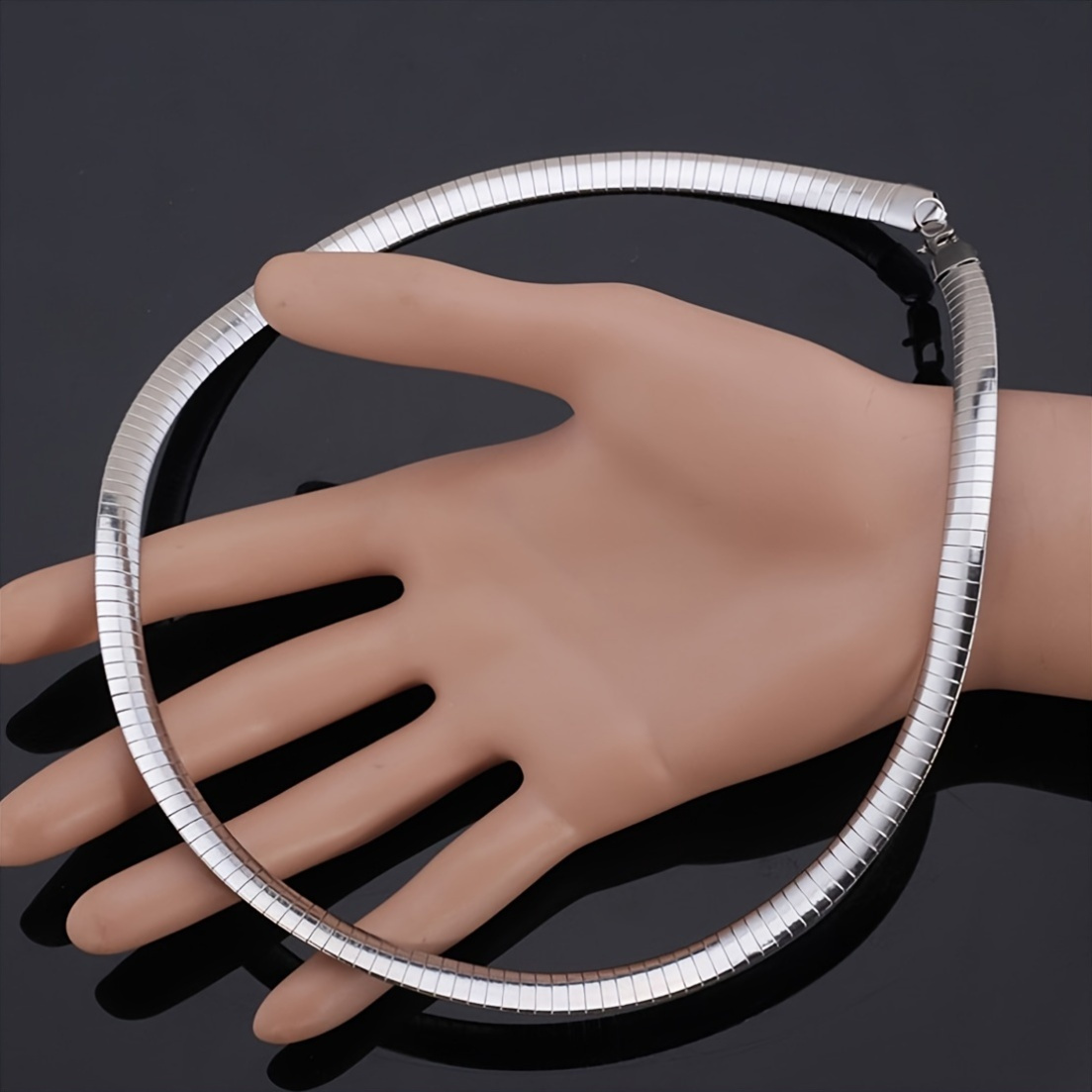 Bohemian Style Necklace & Bracelet Set - Silver Stainless Steel
