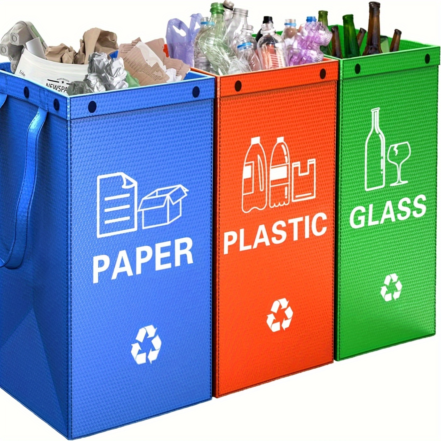 in foldable trash bag colorful recycling design durable Temu