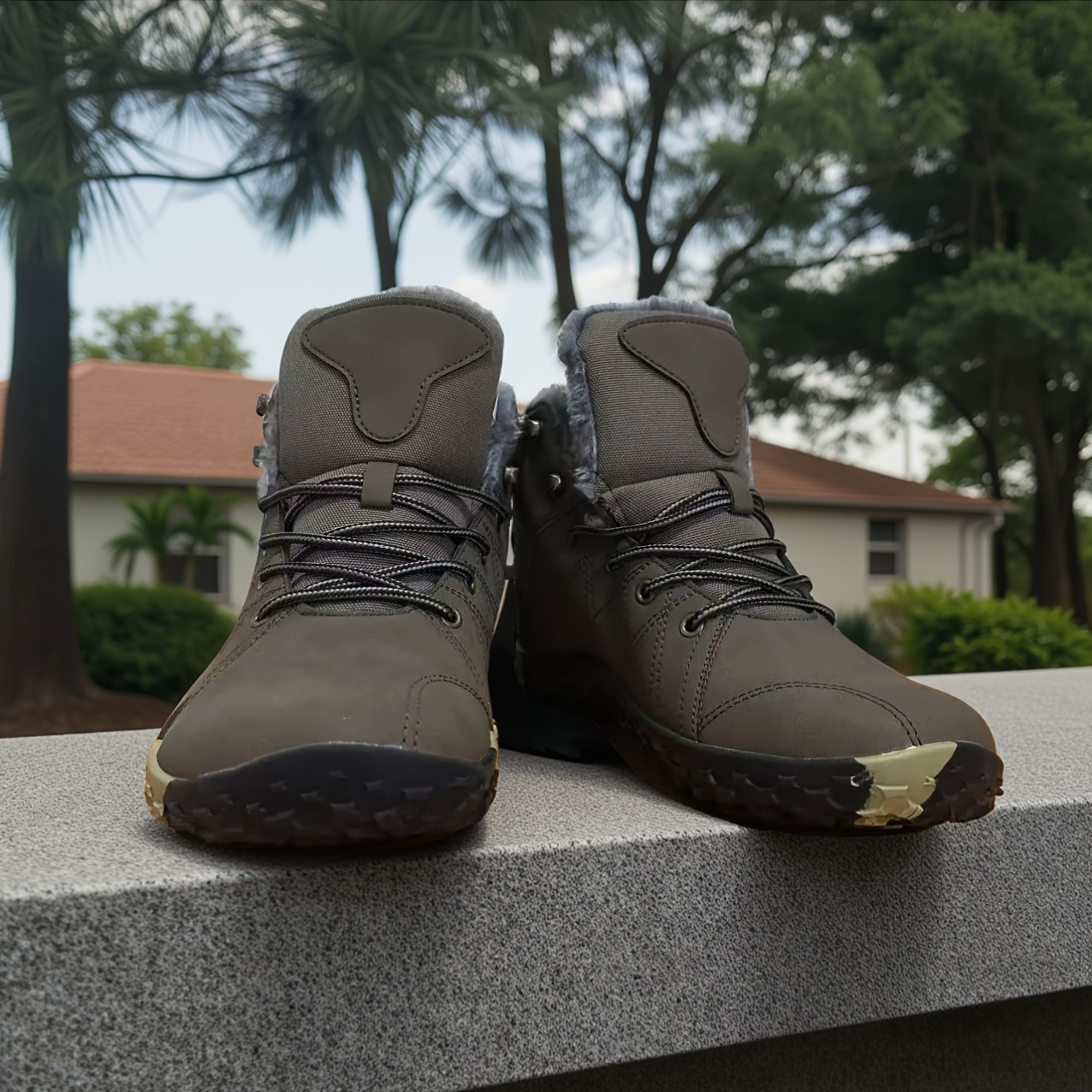 High-Top Wide Fit Snow Boots with Thickened Lining for Winter