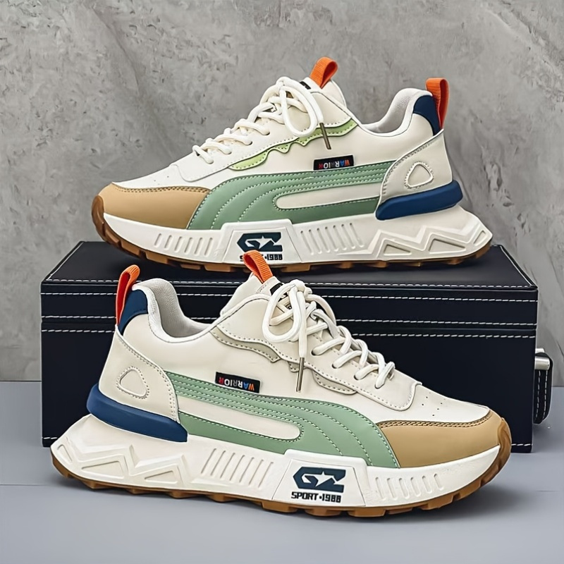 Alternative view of Tenis casuales de corte bajo, modernos y con suela gruesa, ideales para primavera y otoño, transpirables, versátiles para adolescentes y antideslizantes
