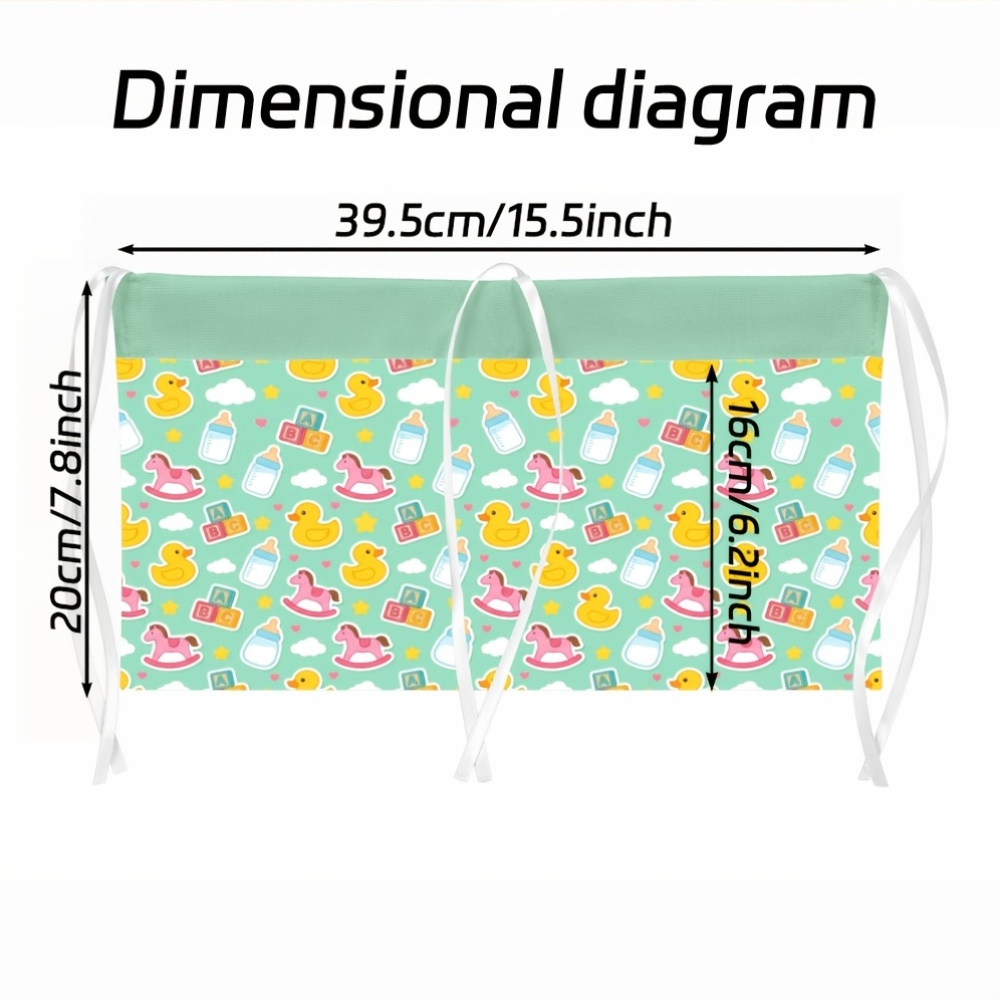 Cute Double Pockets Hanging Organizer for Strollers & Cribs