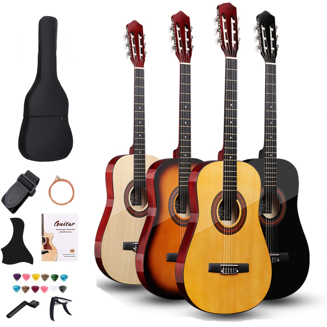 38-Inch Acoustic Wooden Classical Guitar - Ideal for Young... product image 5