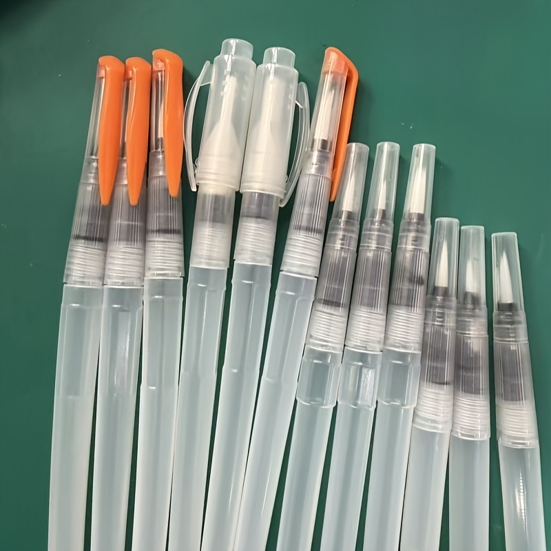 Image of 12/24pcs Watercolor Brush Pens Set To Use And Fill Water Brush Pens Watercolor Paint Pens For Water Soluble Colored Pencil Pen For Beginners