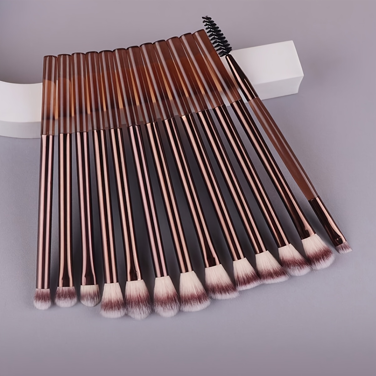Image of 13pcs Professional Soft Bristle Long Aluminum Tube Makeup Brush Set, Includes Eye Makeup Brushes, Concealer Brush, Powder & Highlighter Brushes, For Powder/liquid/cream Cosmetics - Gift Set For