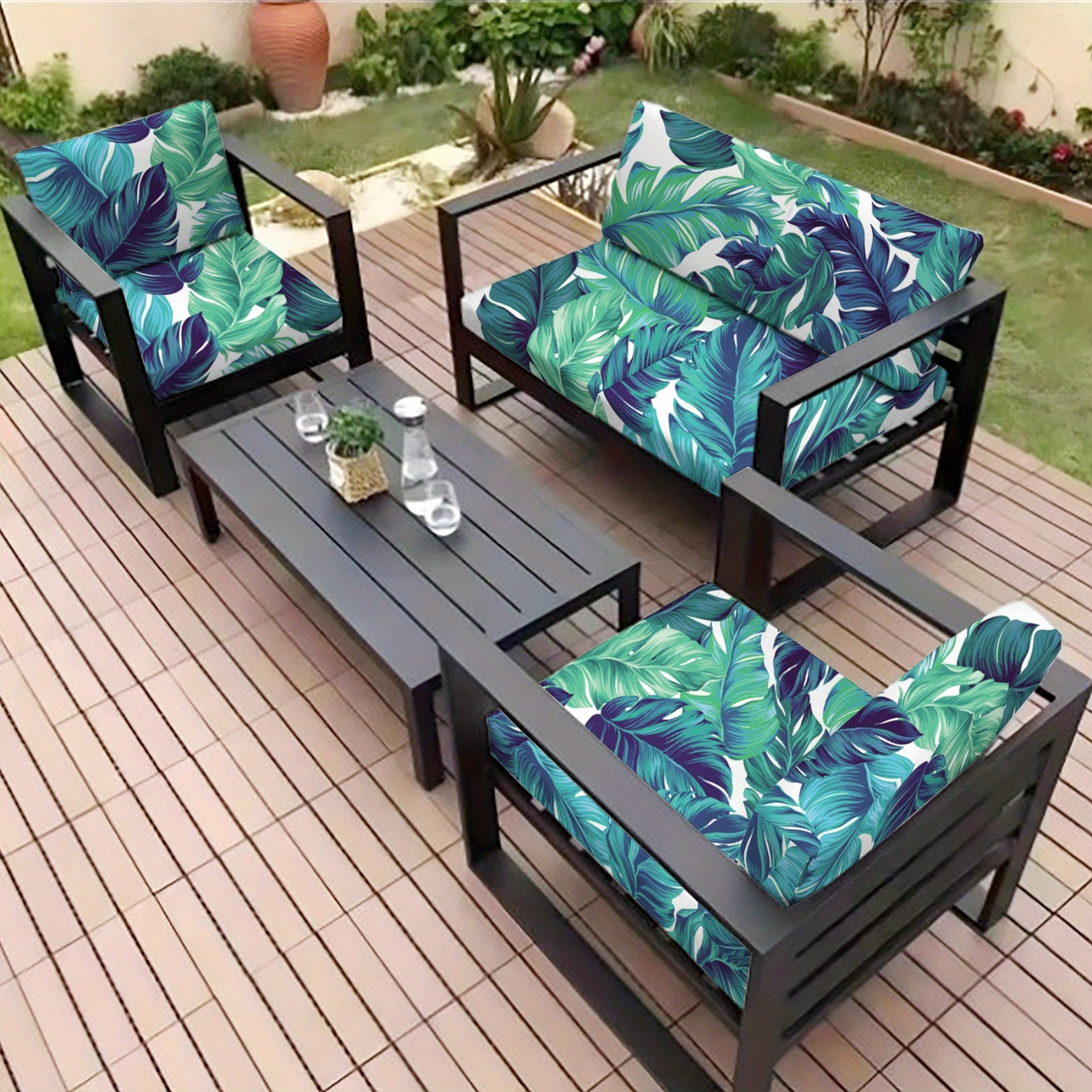 1pc outdoor colorful sofa cushion cover comfortable to the touch sofa cover elastic cushion sofa cover chair cushion furniture protective cushion decorative effect beautiful comfortable and   suitable for courtyard decoration