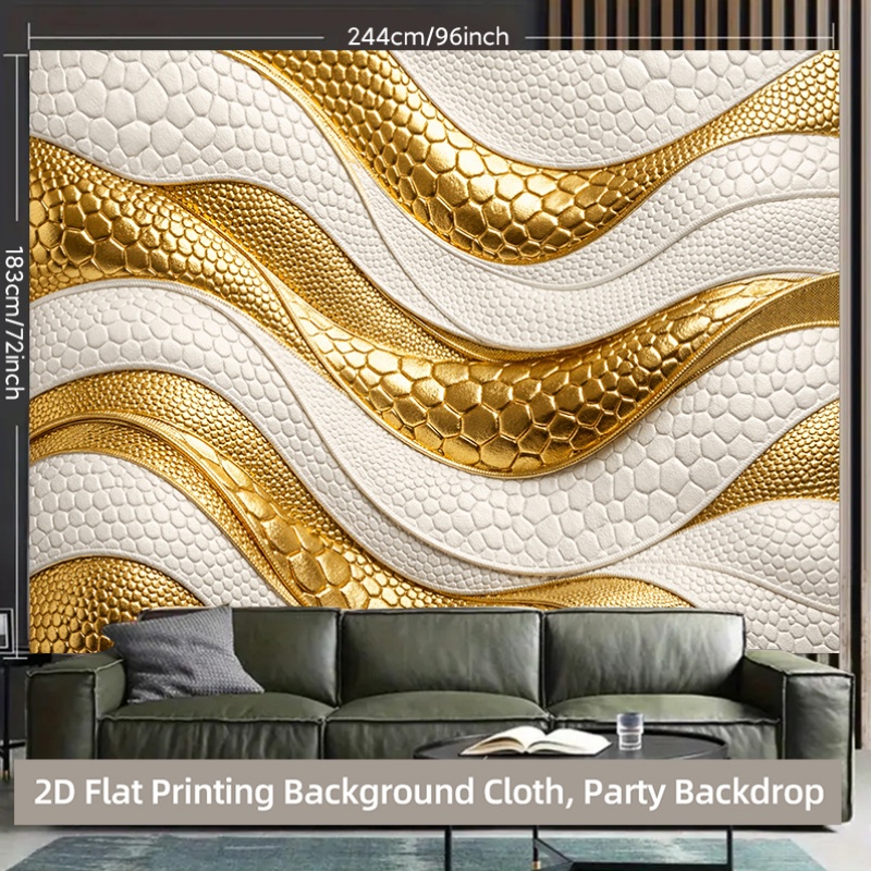 Golden And White Textured Pattern Background Cloth