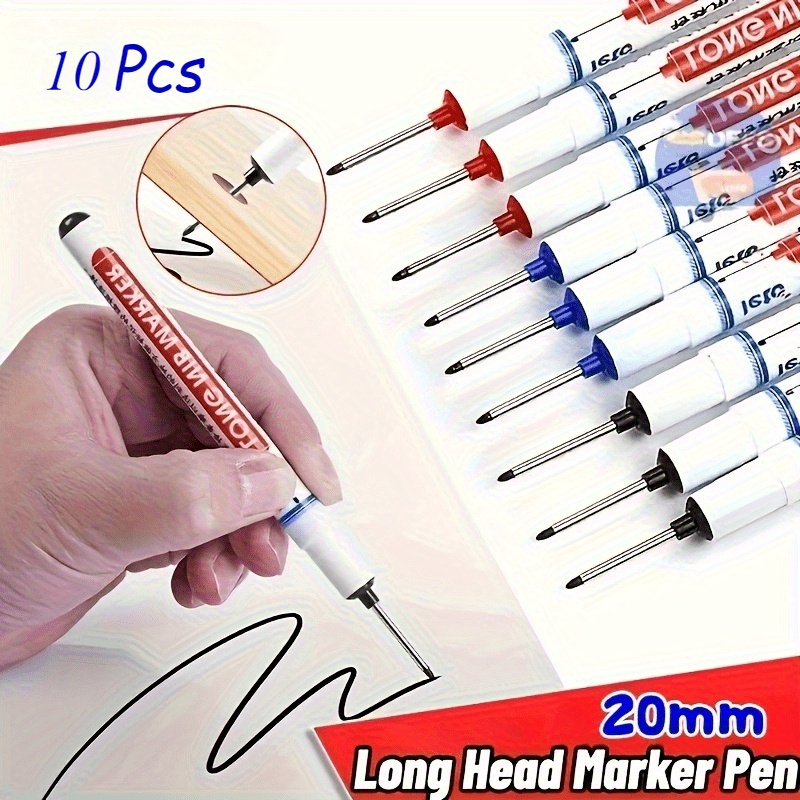 10 12 fine tip markers 20mm deep hole   red black blue green ink pens colored markers for crafts multi purpose drawing pens office supplies school supplies