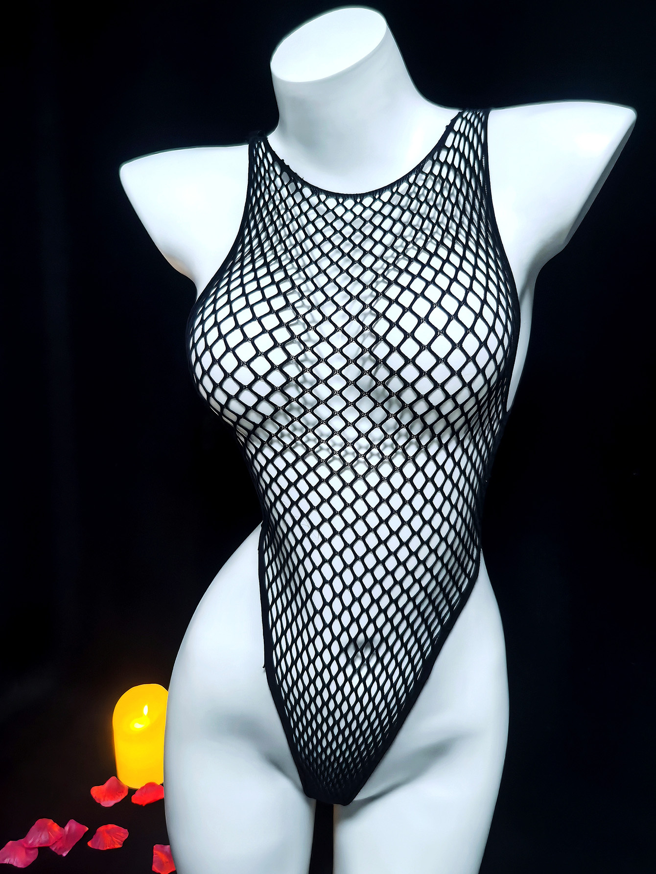 1pc sexy womens fishnet bodysuit high stretch see through swimwear with cut out design black white mesh cover up for beach music festivals summer vacations festival swimwear sleek swimwear highelasticity fabric