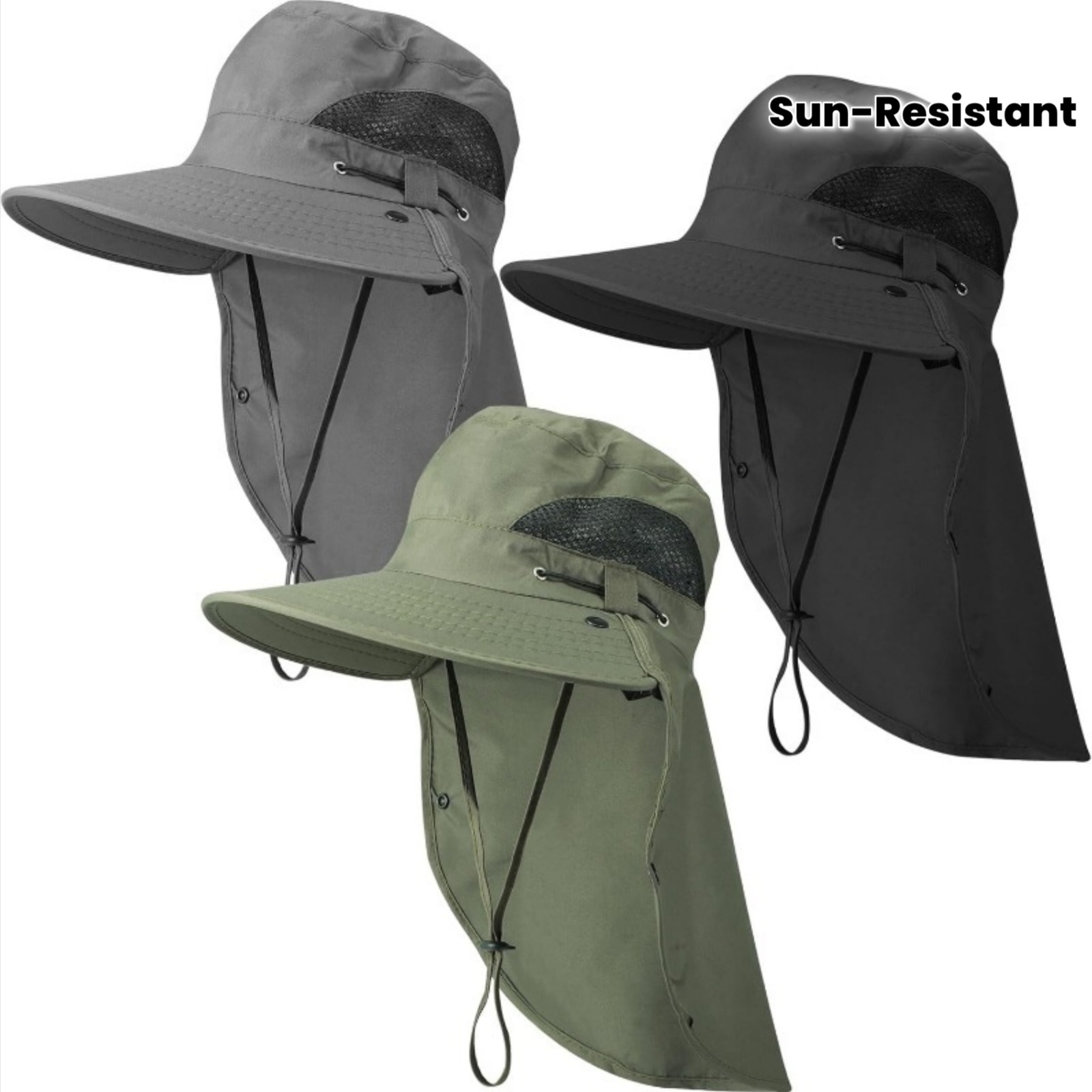 2 gorros unisex para   con protección para el cuello, sombrero de   transpirable de  , protección uv upf 50 +, ideal para pesca y senderismo