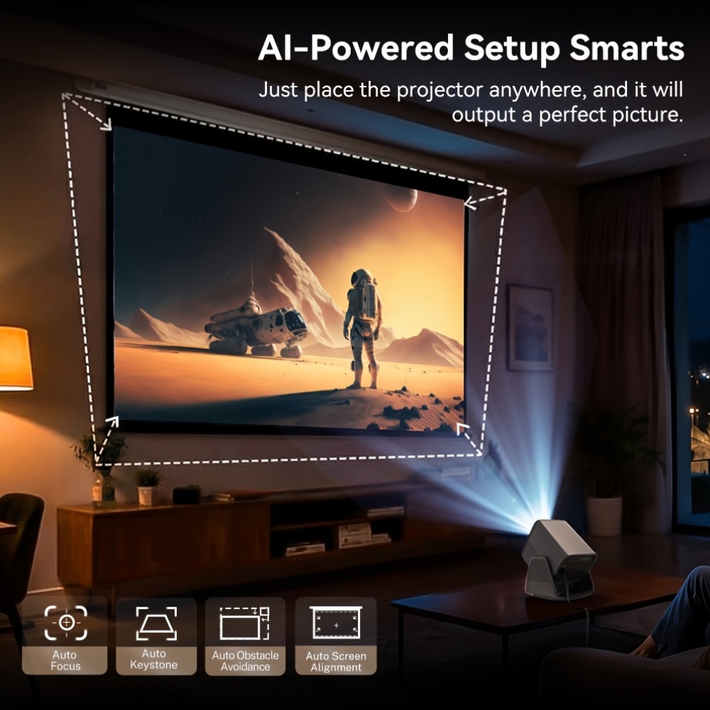 Short Throw Projector with Built-In Apps and 8K Support