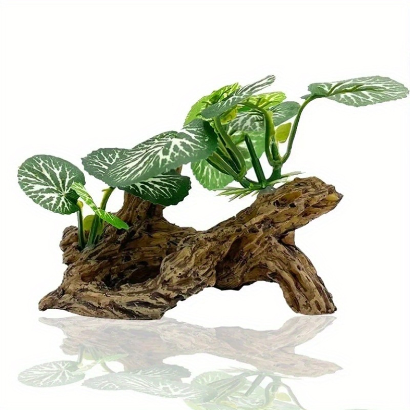 

1pc Lifelike Artificial Aquarium Plants Decor - Abs Resin Fish Ornament, Realistic Underwater Greenery For Freshwater And Saltwater Aquariums