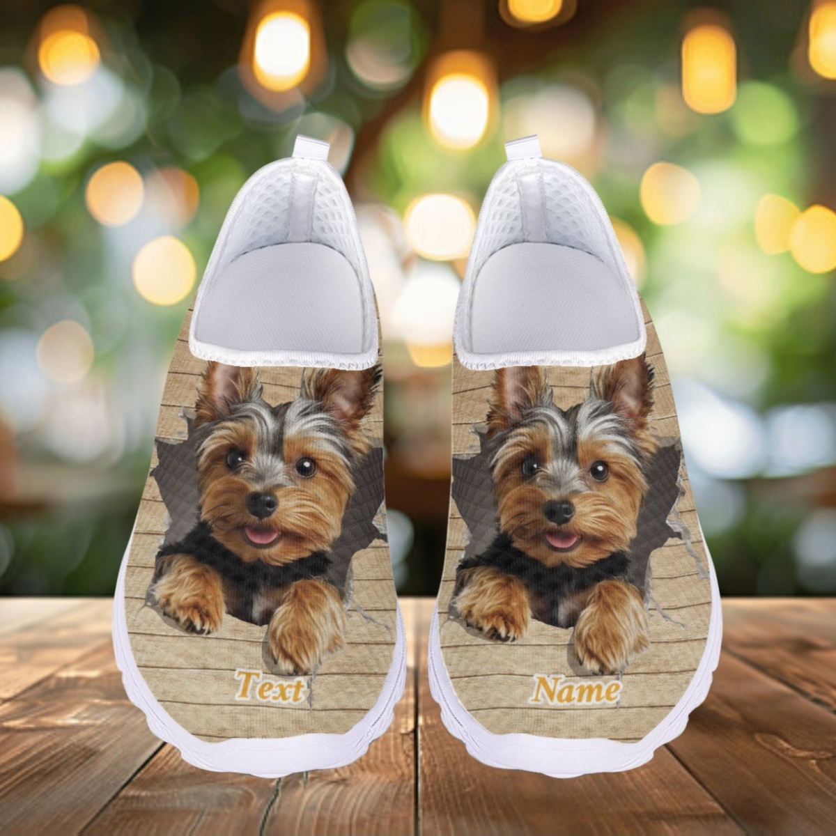 custom name slip sneakers yorkshire terrier dog print Temu Germany